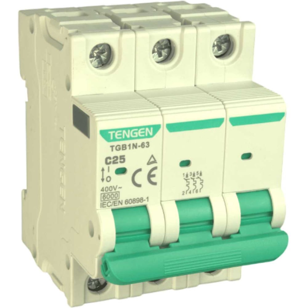 Изображение товара Автоматический выключатель миниатюрный TENGEN TGB1N-63-3PC25 модульный выключатель 3P 25A C 6kA 3х модуль УТ-00026939 Изображение товара Автоматический выключатель миниатюрный TENGEN TGB1N-63-3PC25 модульный выключатель 3P 25A C 6kA 3х модуль УТ-00026939