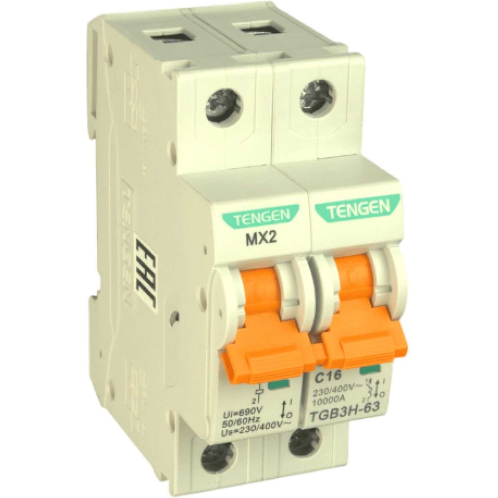 Изображение товара Автоматический выключатель TENGEN TGB3H-63-1PC16+MX