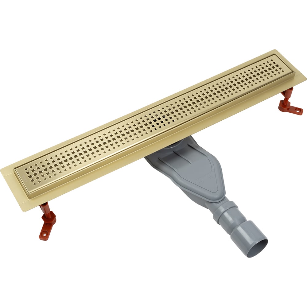 Изображение товара Лоток душевой IDDIS, сифон 360, комбинированный затвор, перфорированная решетка, 600 мм, золото, 975B6MG20DZ