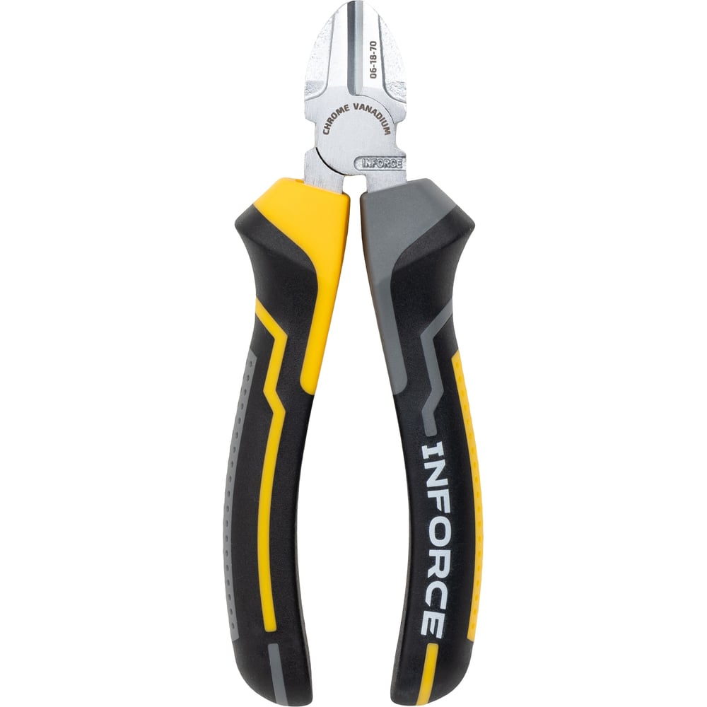 Изображение товара Бокорезы Inforce 06-18-70, 160 мм, CrV, черно-желтые рукоятки, 60-65 HRC