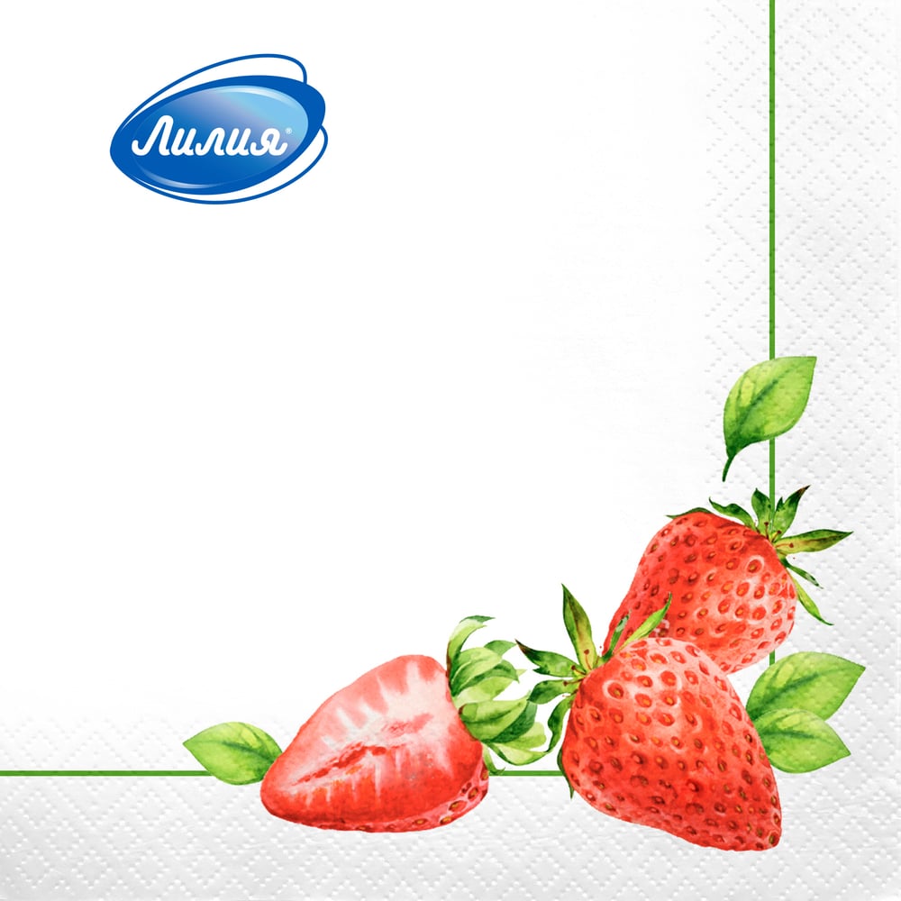 Изображение товара Салфетки бумажные сервировочные Лилия Наслаждение, двухслойные, 20 шт 282003