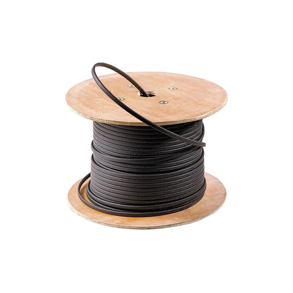 Изображение товара Кабель отопительный EKF HSS-60F-200 для труб 60 Вт/м, 200 м, фторопласт, черный