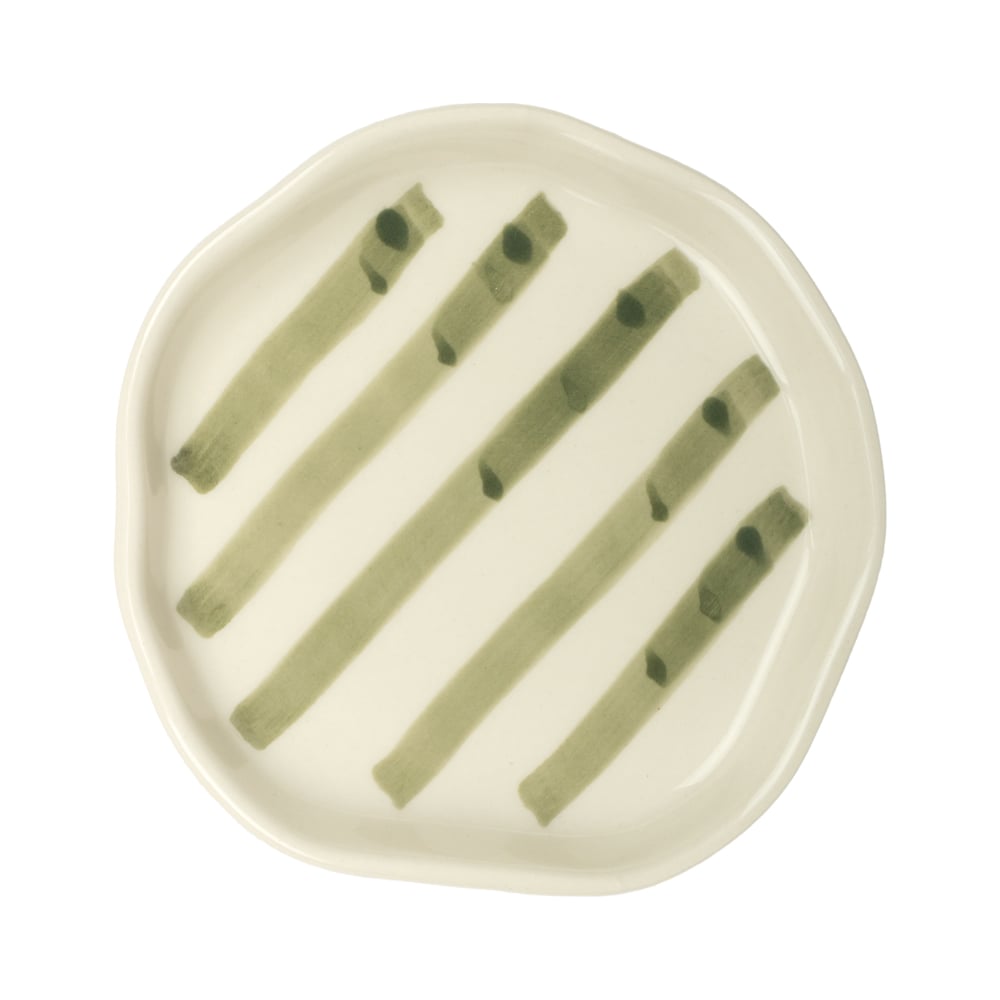 Изображение товара Мыльница Zenfort Ривьера, керамика, зелёная полоска 106439