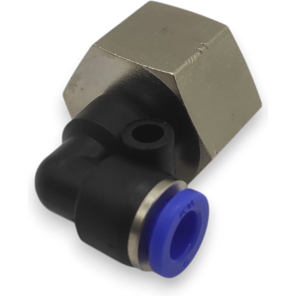Изображение товара Фитинг цанговый угловой Контактная Механика 1/2, трубка 6мм KZPLF06-04P