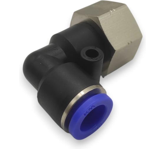 Изображение товара Фитинг цанговый угловой Контактная Механика 1/2, трубка 10мм KZPLF10-04P