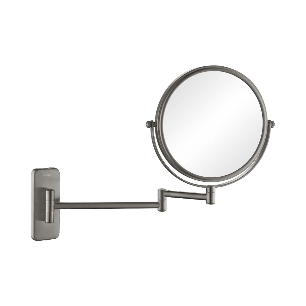 Изображение товара Зеркало косметическое настенное AQUATEK AQ4910BGM 3х, оружейная сталь (шлиф. черный хром) 00000139783