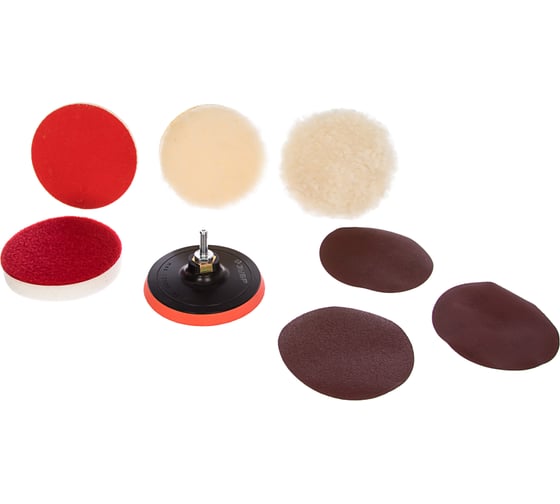Изображение товара Набор насадок полировальных 7 шт, 125 мм для дрели Зубр 3591-125-H7