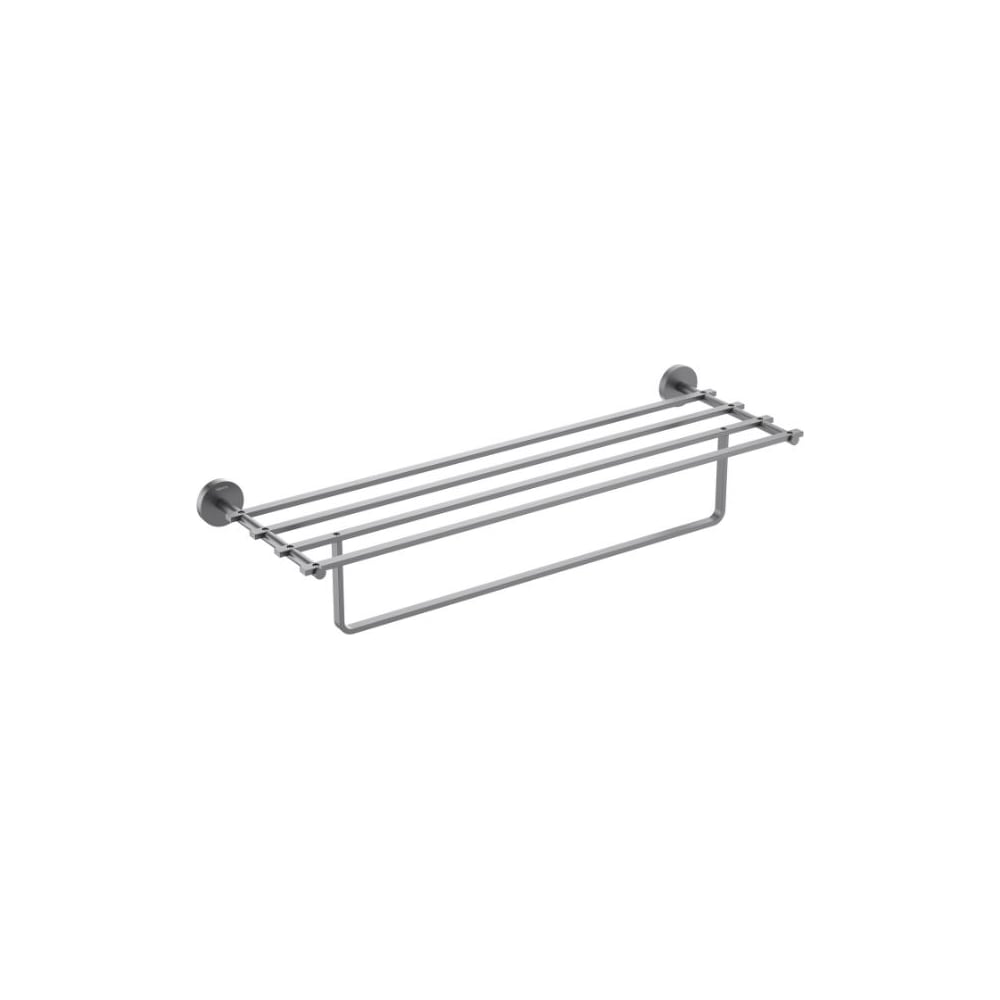 Изображение товара Полка для полотенец AQUATEK AQ4615BGM БЕТТА оружейная сталь (шлиф. черный хром) 00000139777