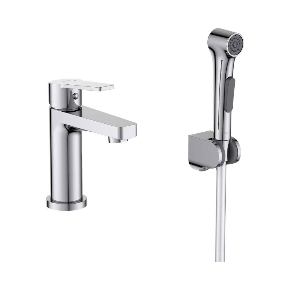 Изображение товара Смеситель для раковины AQUATEK AQ1712CR ЛУГАНО 106 с гигиеническим ручным душем 00000145298