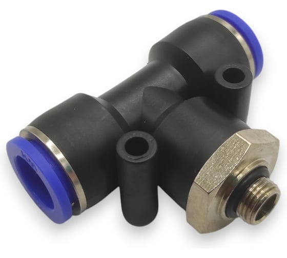 Изображение товара Фитинг-тройник Контактная Механика G1/8, трубка 12мм KZPB12-01G