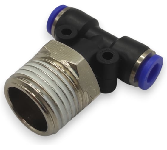 Изображение товара Фитинг-тройник Контактная Механика 1/2, трубка 6мм KZPB06-04P