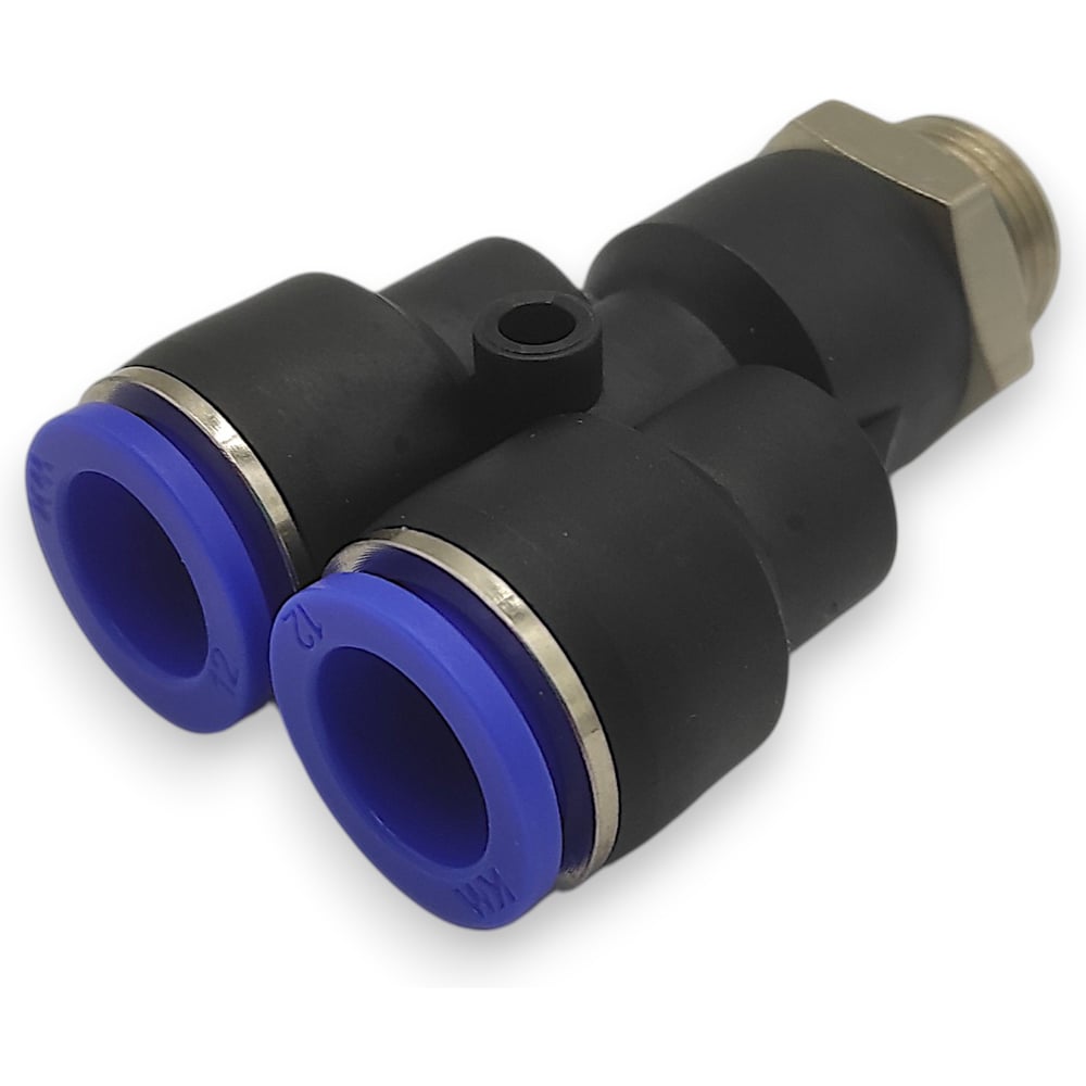 Изображение товара Тройник Контактная Механика Y-образный трубка 12мм, G3/8 KZPWT12-03G