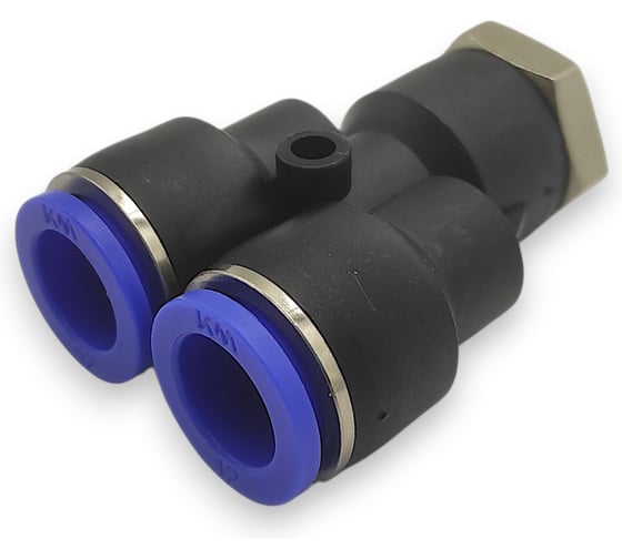 Изображение товара Тройник Контактная Механика Y-образный трубка 12мм, G1/8 KZPWT12-01G