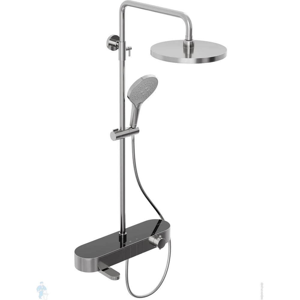 Изображение товара Душевая система Abelsberg Intensa с термостатом и полкой для ванны и душа