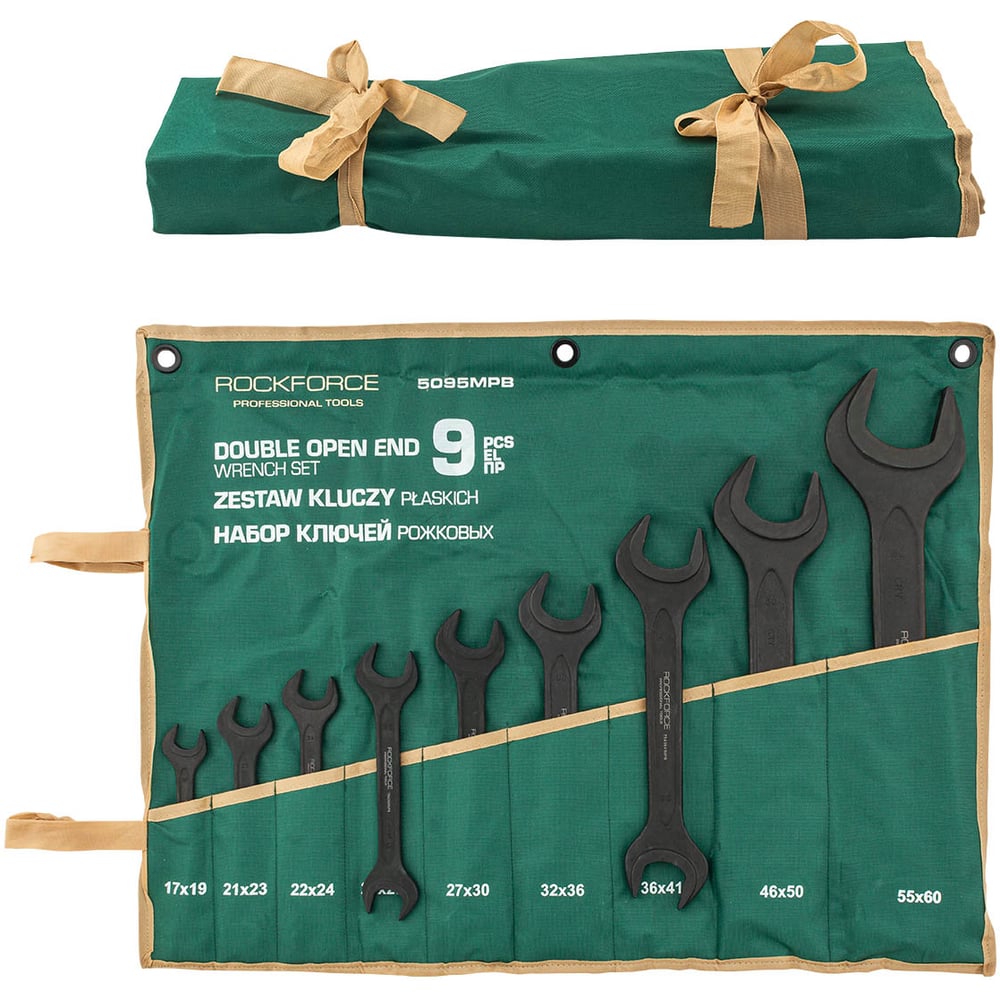 Набор рожковых ключей Rockforce 9 штук RF-5095MPB(59632)