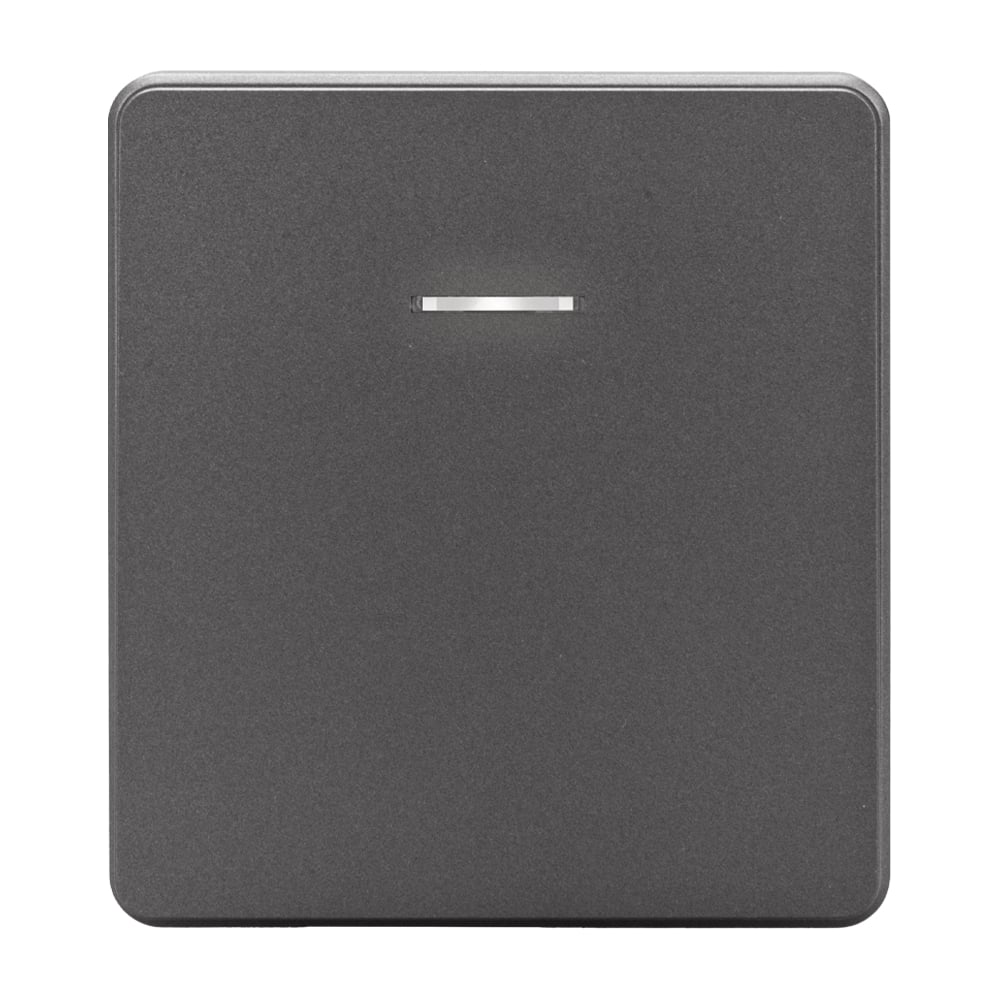 Изображение товара Механизм выключателя KRANZ ROUND 1-клавишный с подсветкой 10А с/у титан KR-78-0713-2