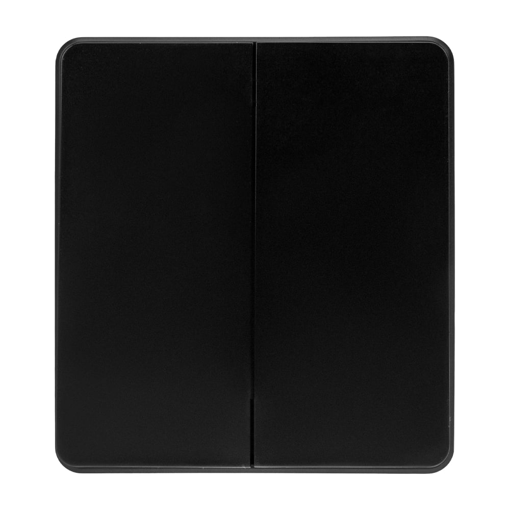 Изображение товара Механизм выключателя KRANZ ROUND 2-клавишный для жалюзи возвратный 10А с/у оникс KR-78-0711-3