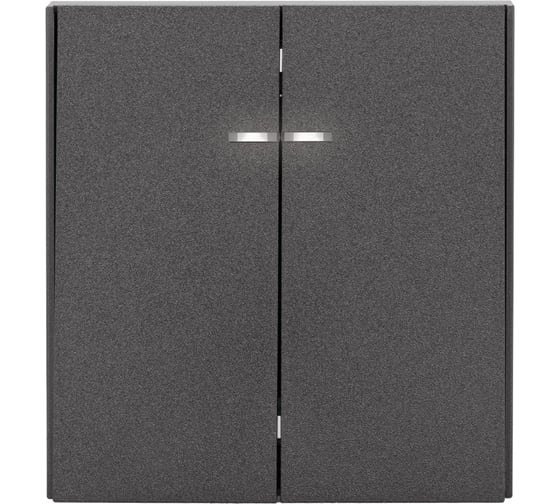 Изображение товара Механизм выключателя KRANZ STRONG 2-клавишный с подсветкой 10А с/у графит KR-78-0714-6