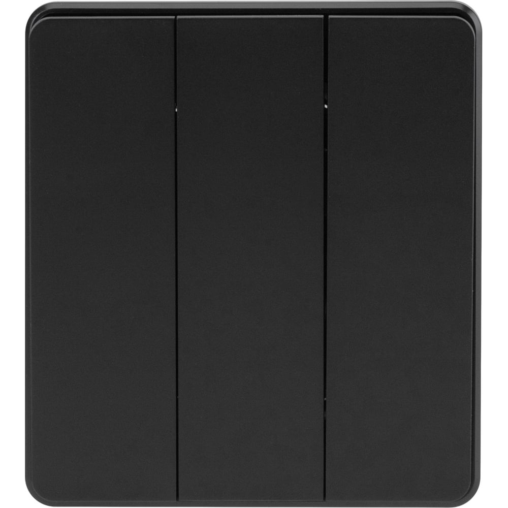 Изображение товара Клавишный выключатель KRANZ ROUND KR-78-0707-3 3 клавиши, оникс