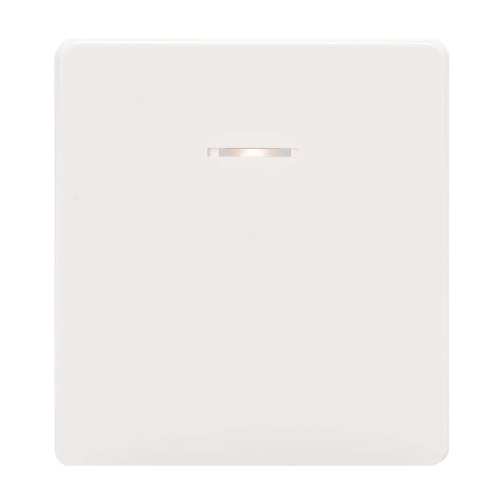 Изображение товара Кнопочный выключатель KRANZ Round 1-клавишный с подсветкой, 10A, перламутр