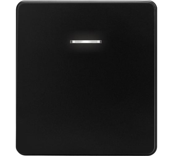 Изображение товара Механизм переключателя KRANZ ROUND 1-клавишный с подсветкой 10А с/у оникс KR-78-0716-3