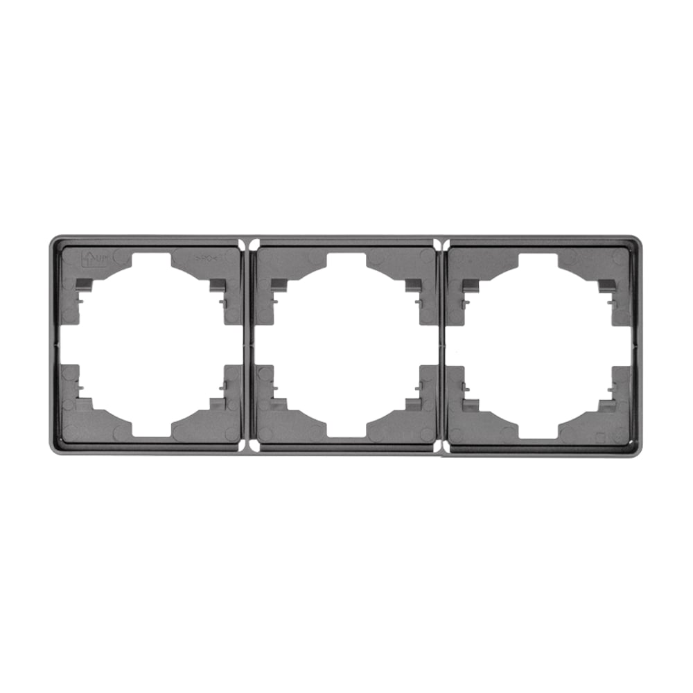 Изображение товара Рамка KRANZ ROUND 3-постовая титан KR-78-0753-2