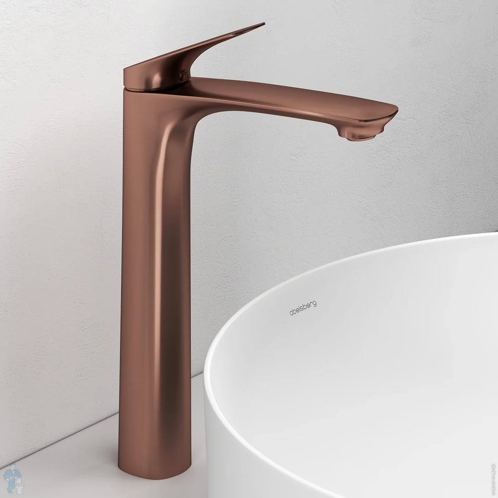Изображение товара Смеситель для раковины Abelsberg Perfecta высокий, песчаная медь INF60102BC