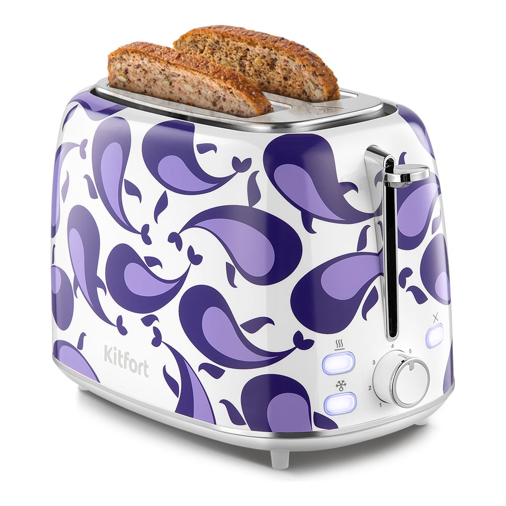 Изображение товара Тостер KITFORT KT-6863 Равномерное подрумянивание 2 тоста, белый