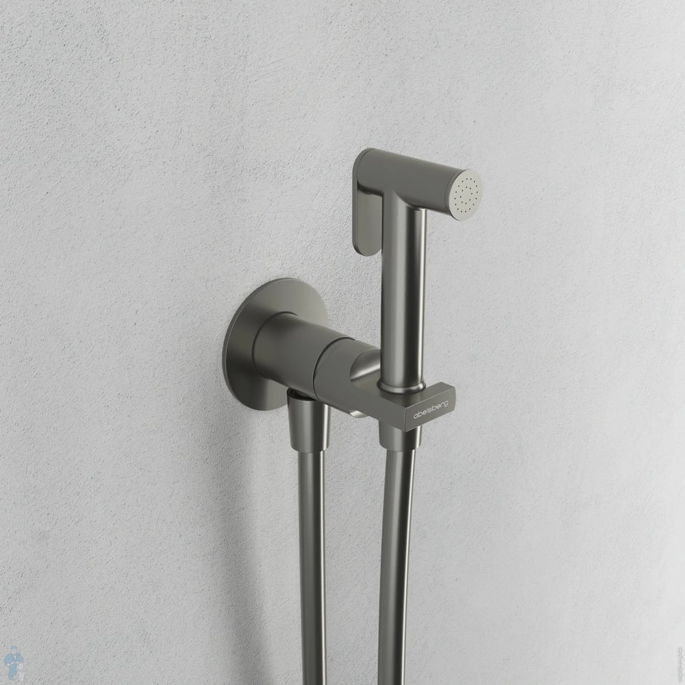 Гигиенический душ со смесителем Abelsberg Object, титан OBF75102BN