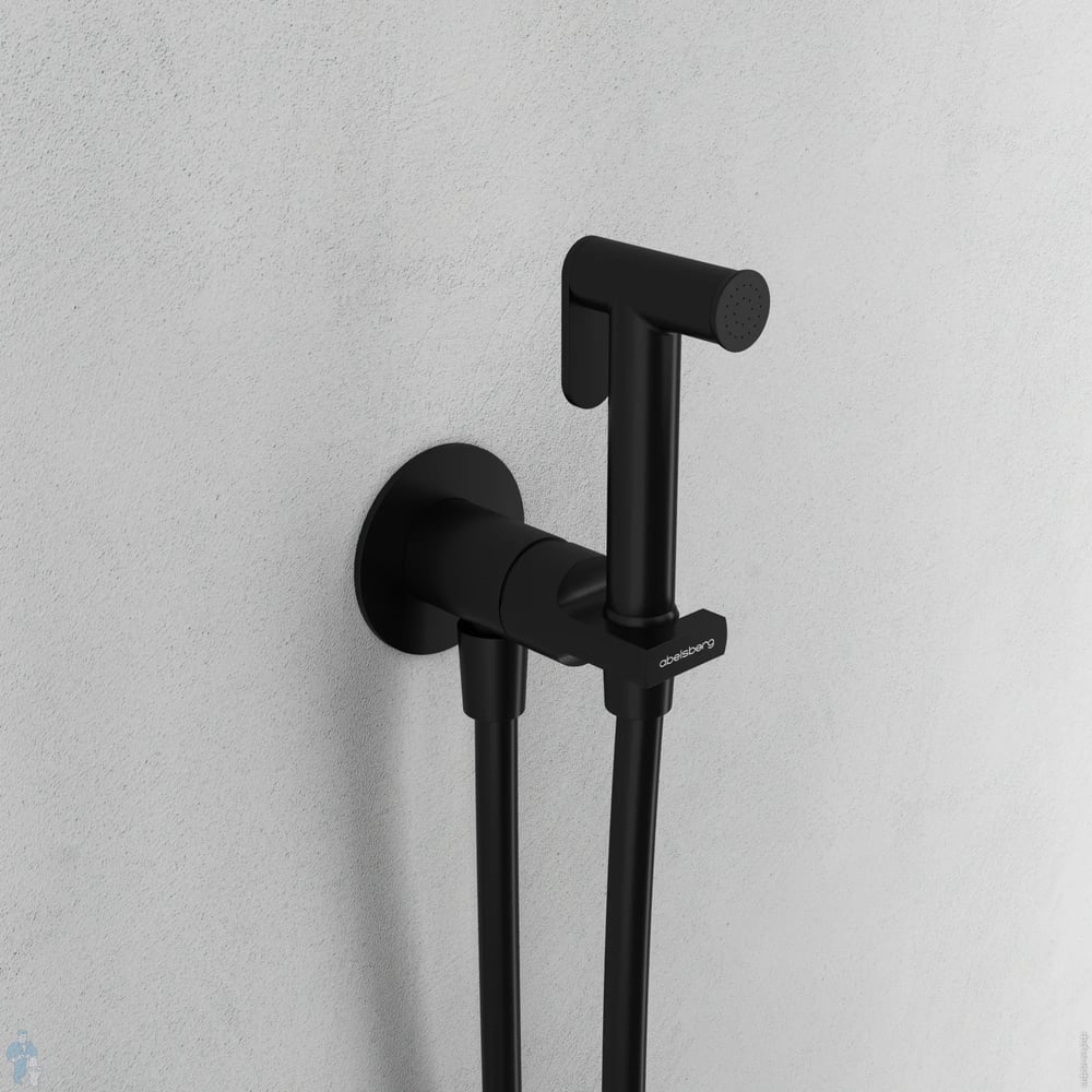 Гигиенический душ со смесителем Abelsberg Object, вулканический черный OBF75102MB