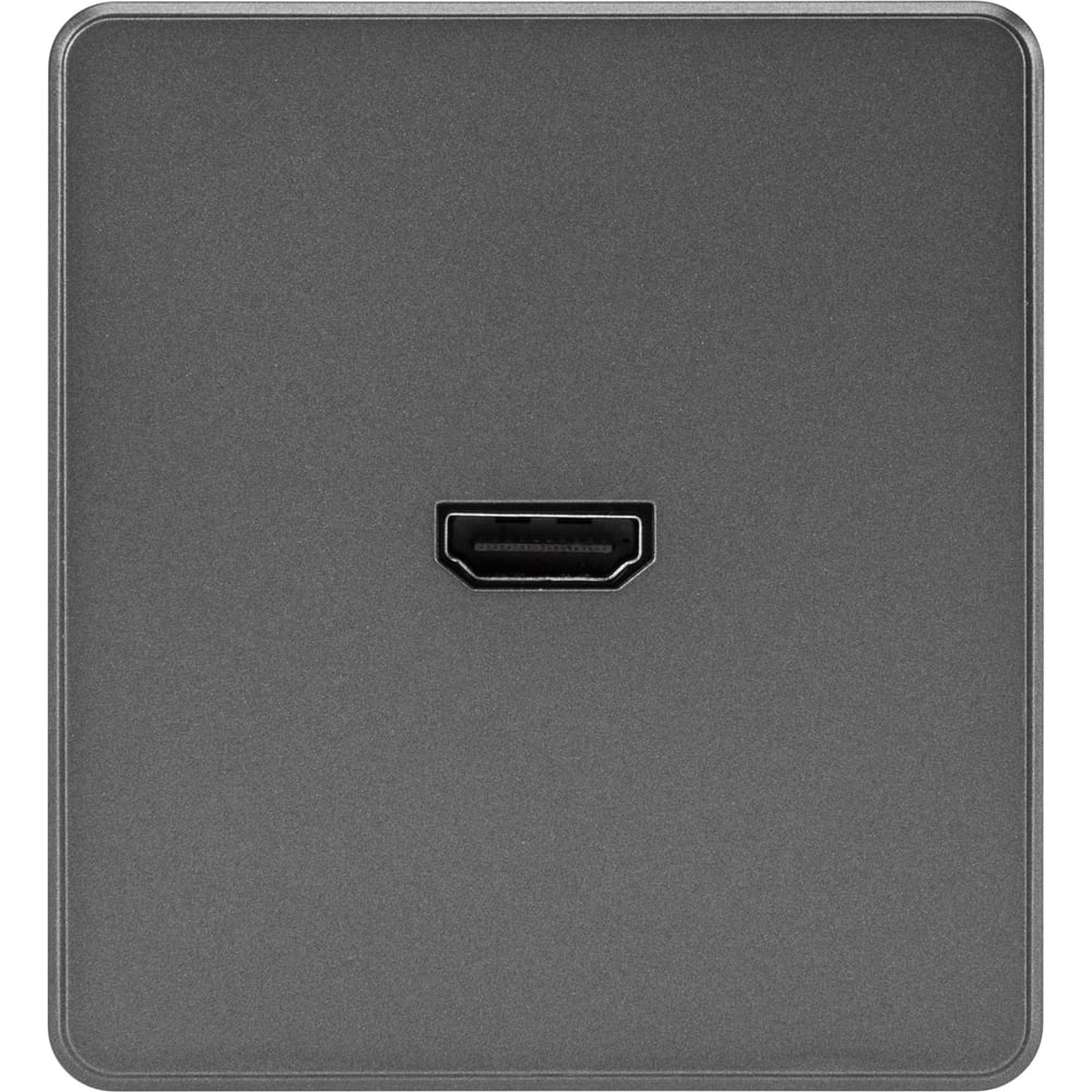 Изображение товара Розетка HDMI KRANZ ROUND с/у титан KR-78-0730-2