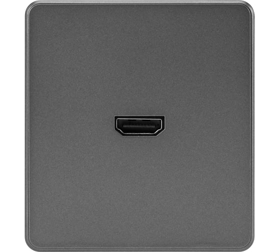 Изображение товара Розетка HDMI KRANZ ROUND с/у титан KR-78-0730-2