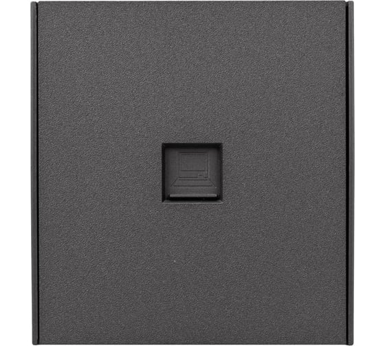 Изображение товара Розетка компьютерная RJ45 KRANZ STRONG категория 6 с/у графит KR-78-0724-6