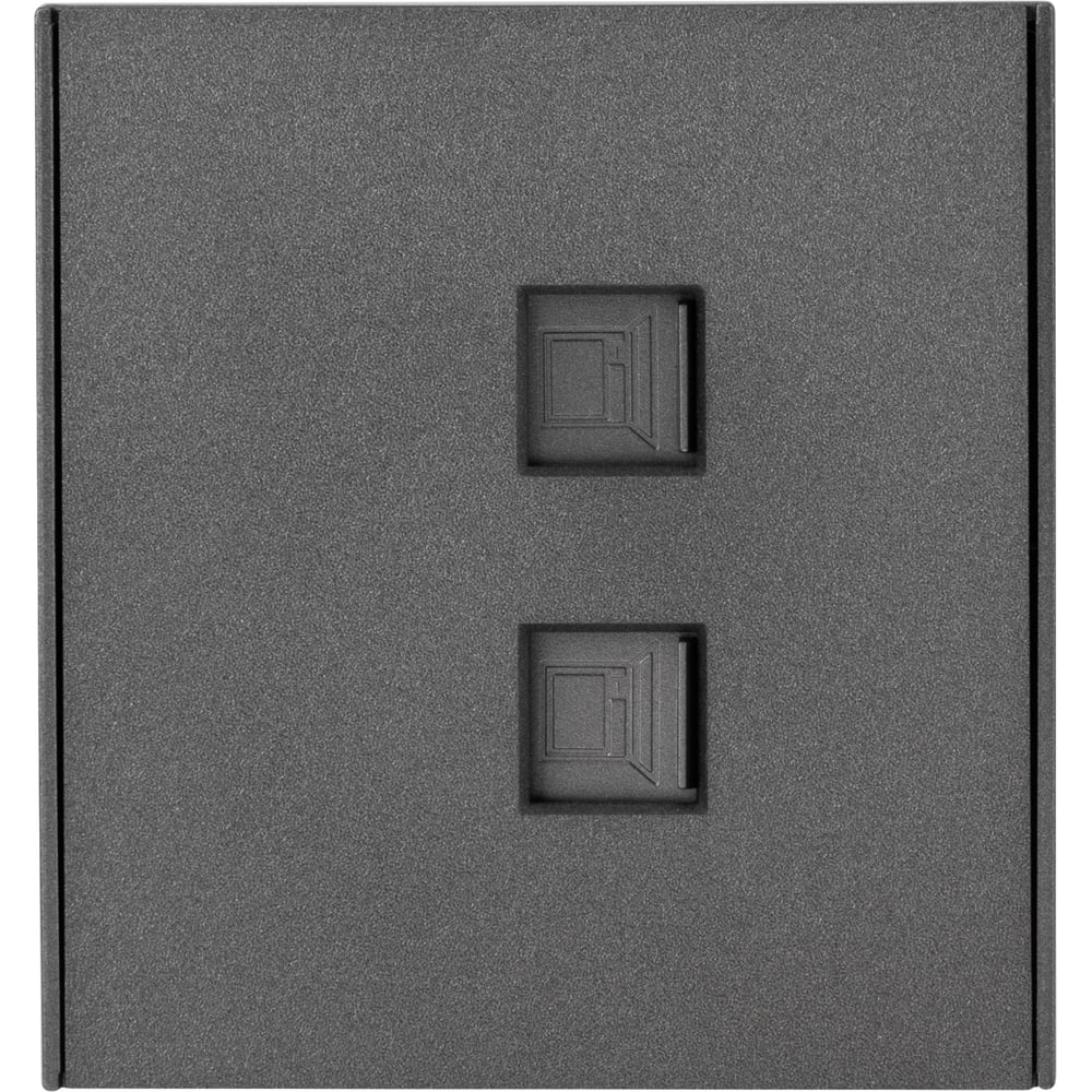 Изображение товара Розетка двойная компьютерная KRANZ STRONG 2xRJ45 графит
