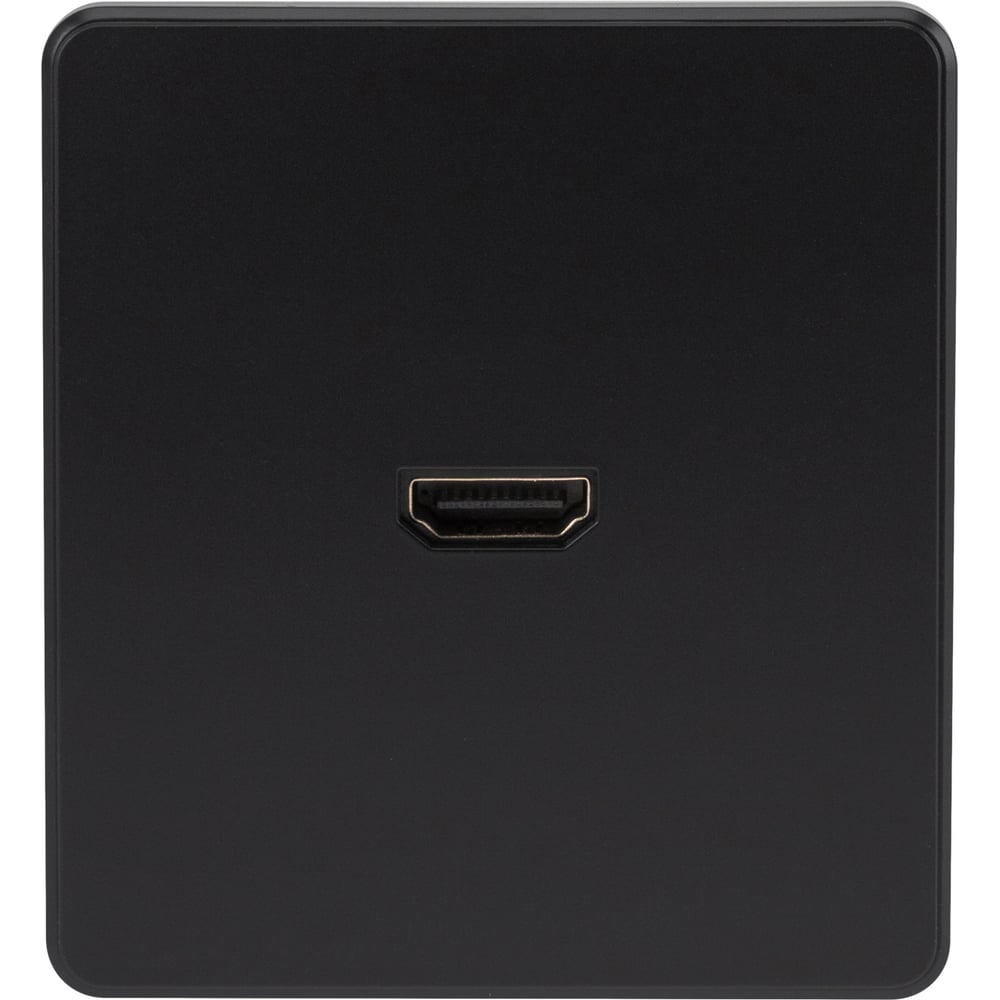 Изображение товара Розетка HDMI KRANZ ROUND с/у оникс KR-78-0730-3