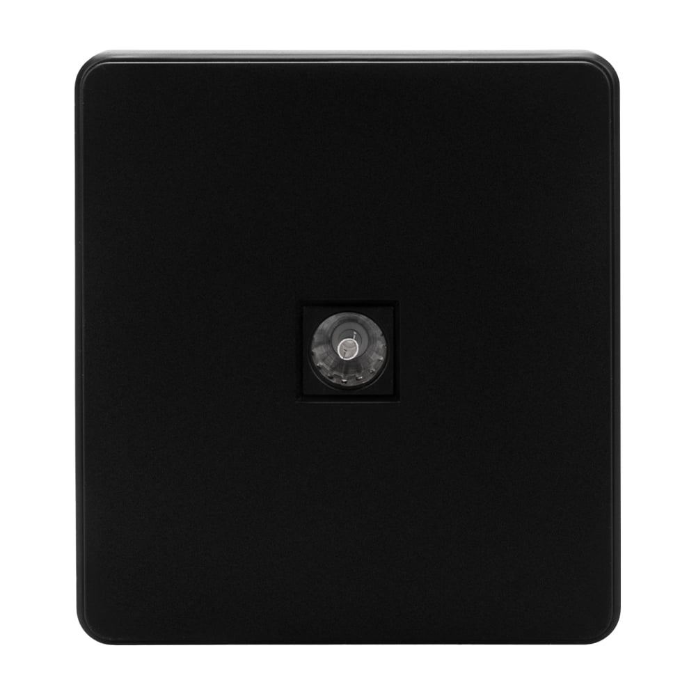 Изображение товара Механизм розетки KRANZ TV ROUND с/у оникс KR-78-0723-3