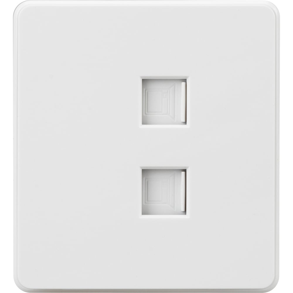 Изображение товара Розетка двойная компьютерная RJ45 KRANZ ROUND категория 6 с/у перламутр KR-78-0725-1