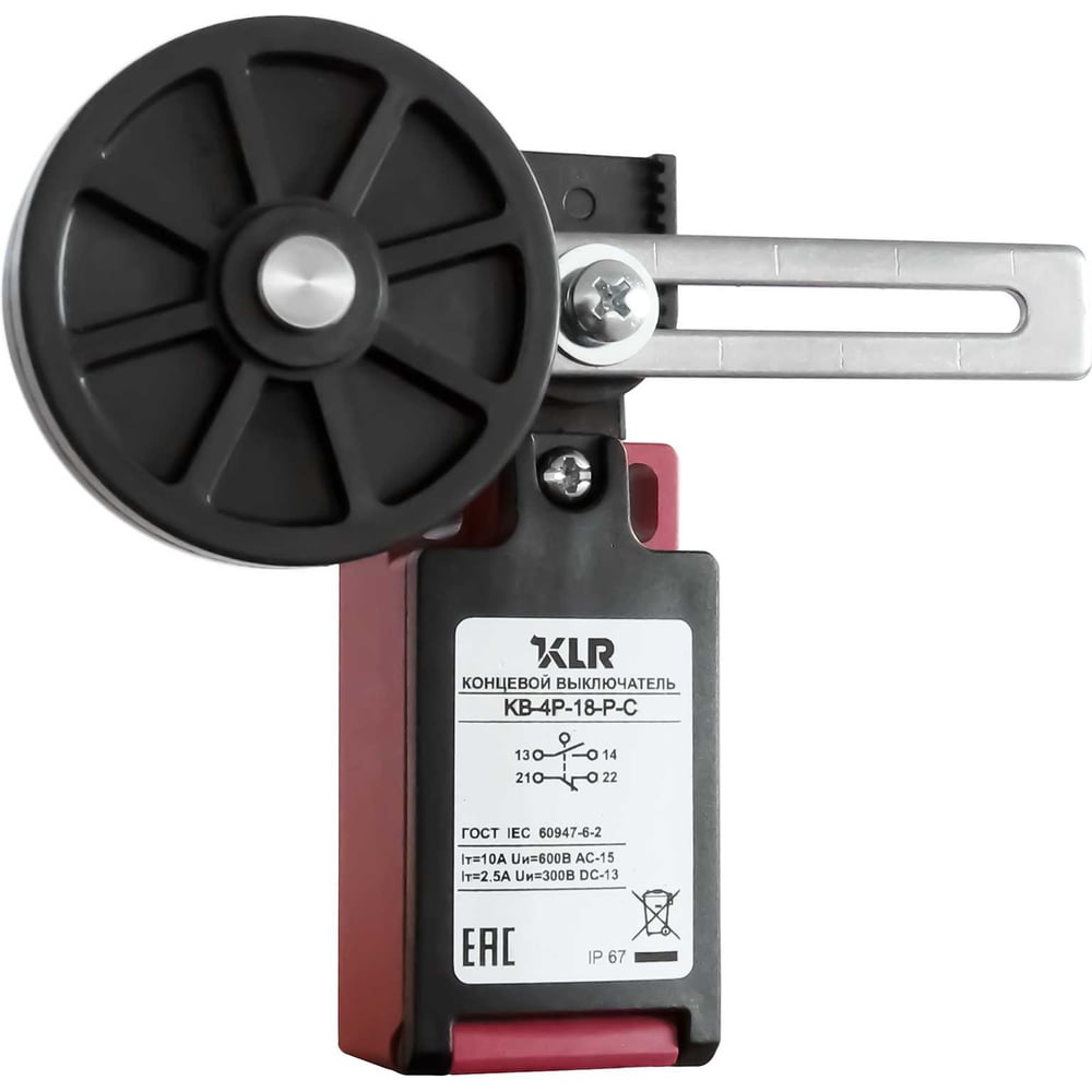 Изображение товара Выключатель концевой KLR KB-4P-18-P-C 1NO/1NC Snap action/10A/600VAC/Ввод М20 8800368