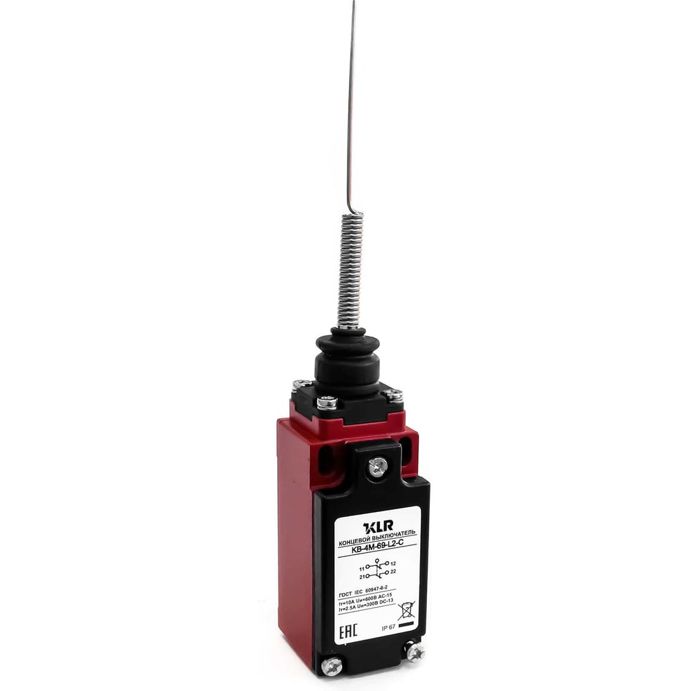 Изображение товара Выключатель концевой KLR KB-4M-69-L2-C 2NC Slow Action/10A/600VAC/Ввод М20 8800330