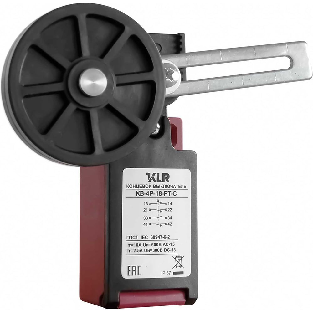 Изображение товара Выключатель концевой KLR KB-4P-18-PT-C 2NO/2NC Snap Action/10A/600VAC/Ввод М20 8800369