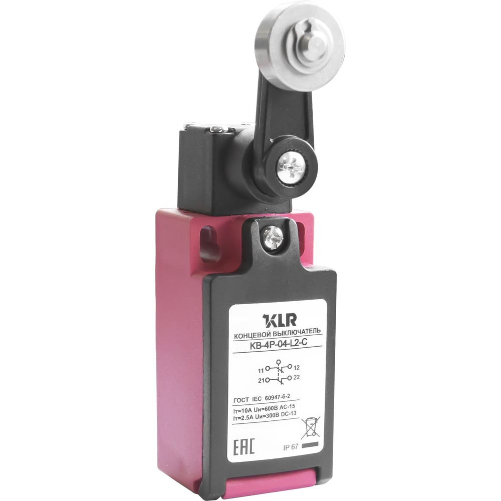 Изображение товара Выключатель концевой KLR KB-4P-04-L2-C 2NC Slow Action/10A/600VAC