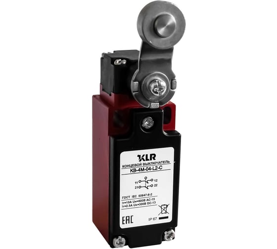 Изображение товара Выключатель концевой KLR KB-4M-04-L2-C 2NC Slow Action/10A/600VAC 8800254