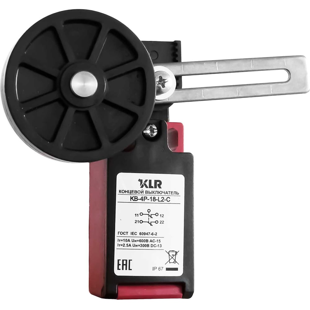 Изображение товара Выключатель концевой KLR KB-4P-18-L2-C 2NC Slow Action/10A/600VAC/Ввод М20 8800366