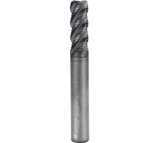 Изображение товара Фреза черновая NORGAU VHM D8x20xf0.2x60x8/Z4 Тип N 018210080