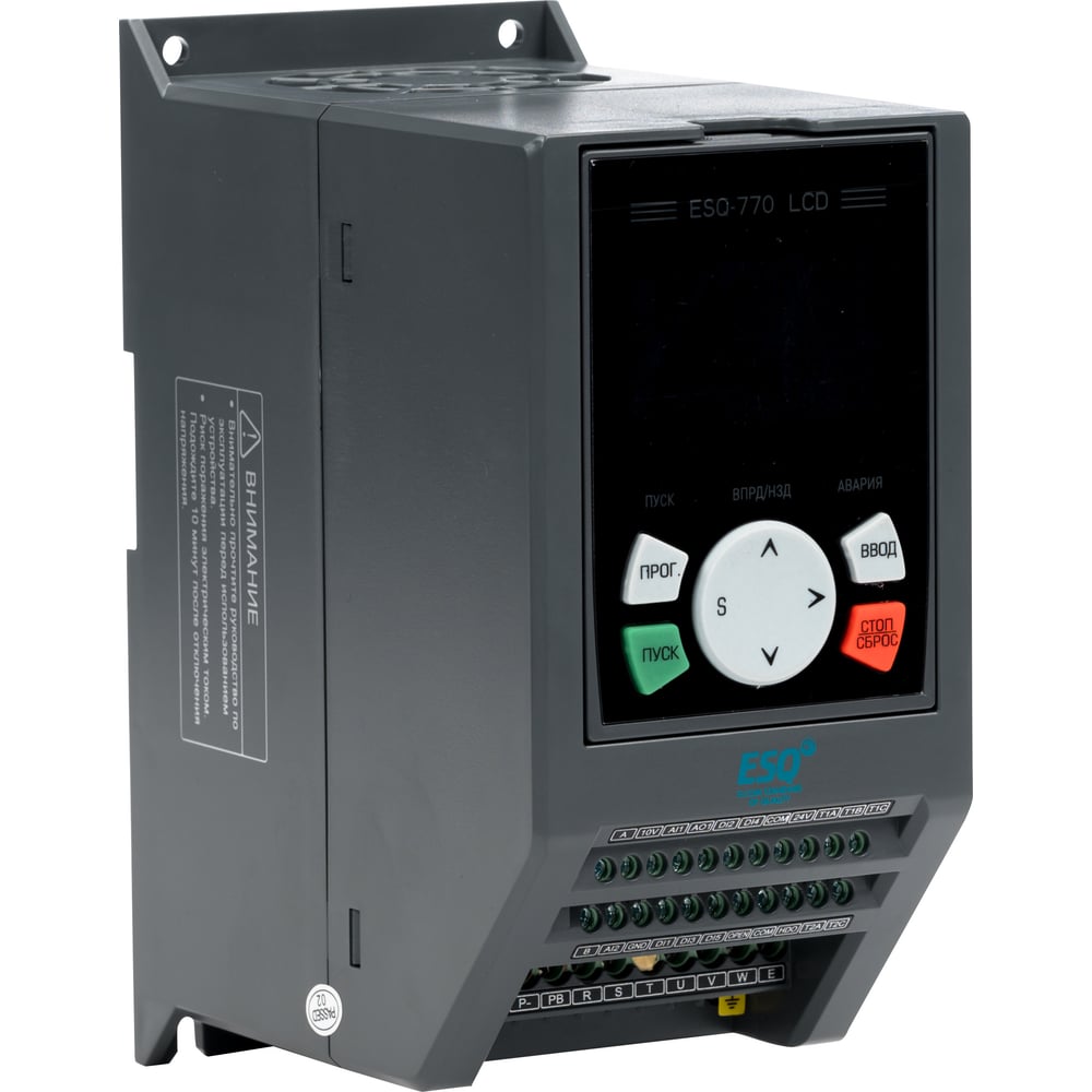 Изображение товара Частотный преобразователь ESQ-770-4T-0015 2,2 кВт 380 В