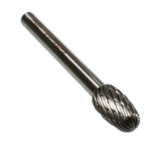 Изображение товара Борфреза овальная Е10 16М06 (10x16x6х65 мм; R=4 мм; Р6AМ5; Х-образная насечка) CNIC 63394