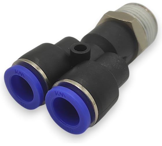 Изображение товара Тройник Y-образный Контактная Механика трубка 10мм, 1/2 KZPWT10-04P