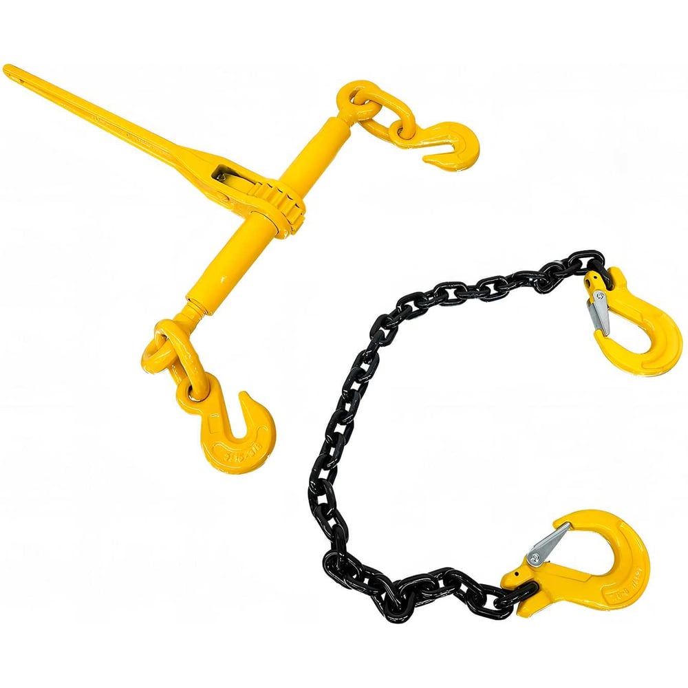 Изображение товара Цепь крепежная ПК Такелаж 8мм 5м крюк/крюк, в комплекте талреп цепной(стяжка) 6-8мм, 5,7т FCRC5.785