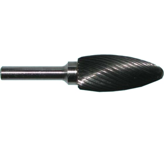 Изображение товара Борфреза твердосплавная пламевидная H16 36М06 (16x36x6х80 мм; R=2.5 мм; спиральная насечка) CNIC 31154