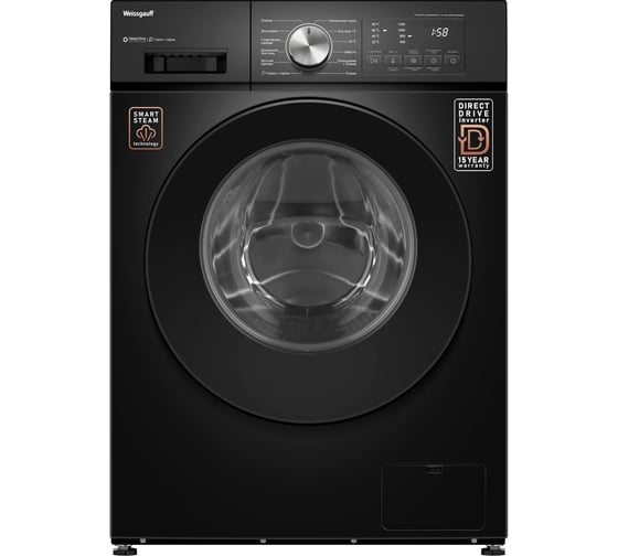 Изображение товара Стиральная машина Weissgauff WM 45127 Direct Drive Inverter Steam Black 440460